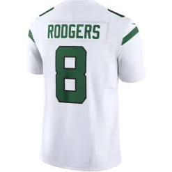 New York Jets Jerseys | Men^Men's Nike Aaron Rodgers Spotlight White Vapor F.U.S.E. Limited Jersey