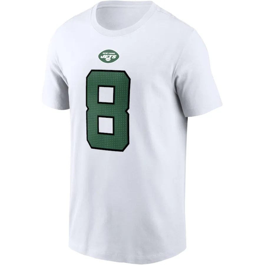 New York Jets T-Shirts | Men^Men's Nike Aaron Rodgers White Player Name & Number T-Shirt