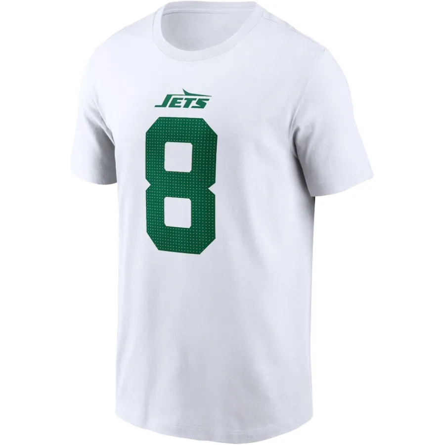 New York Jets T-Shirts | Men^Men's Nike Aaron Rodgers White Legacy Player Name & Number T-Shirt