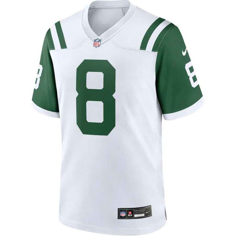 New York Jets Nike Game^Men's Nike Aaron Rodgers White Classic Alternate Game Jersey