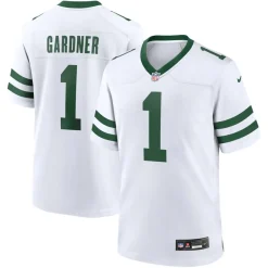New York Jets Nike Game^Men's Nike Ahmad Sauce Gardner Legacy White Game Jersey