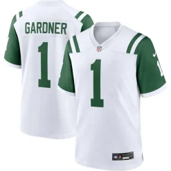 New York Jets Nike Game^Men's Nike Ahmad Sauce Gardner White Classic Alternate Game Jersey