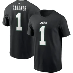 New York Jets T-Shirts | Men^Men's Nike Ahmad Sauce Gardner Black Name & Number T-Shirt