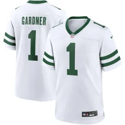 New York Jets Nike Game^Men's Nike Ahmad Sauce Gardner Legacy White Game Jersey
