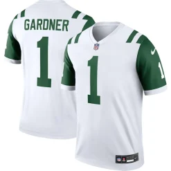 New York Jets Nike Legend^Men's Nike Ahmad Sauce Gardner White Alternate Legend Player Performance Top