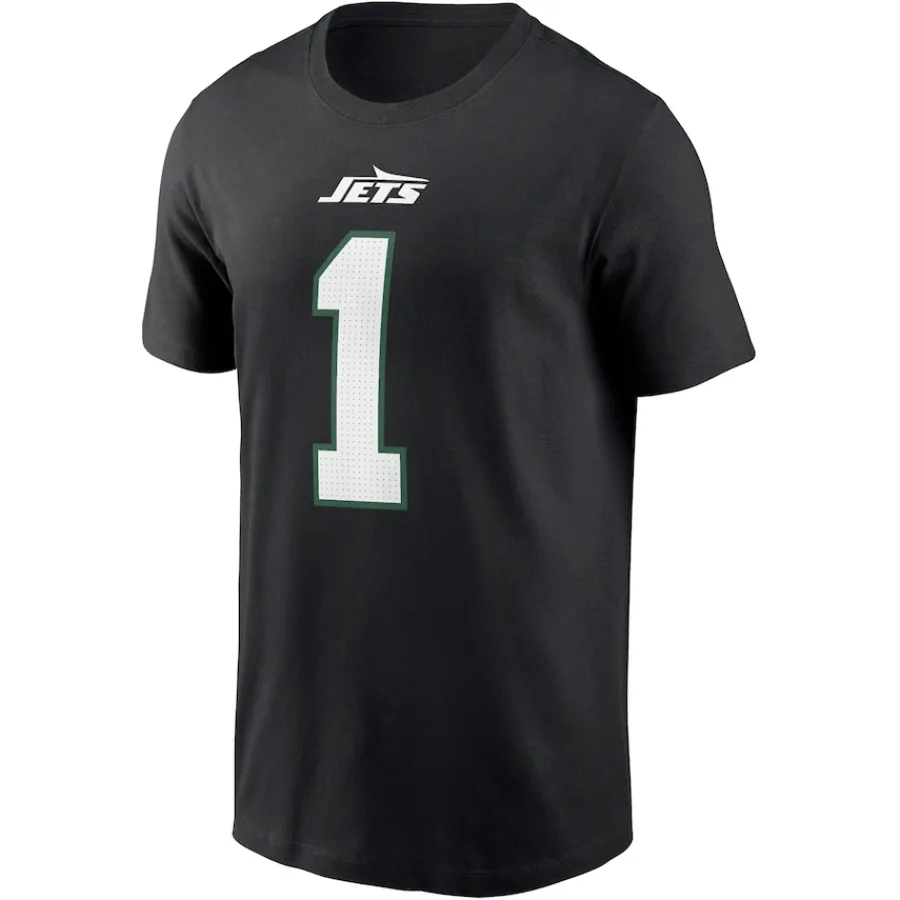New York Jets T-Shirts | Men^Men's Nike Ahmad Sauce Gardner Black Name & Number T-Shirt