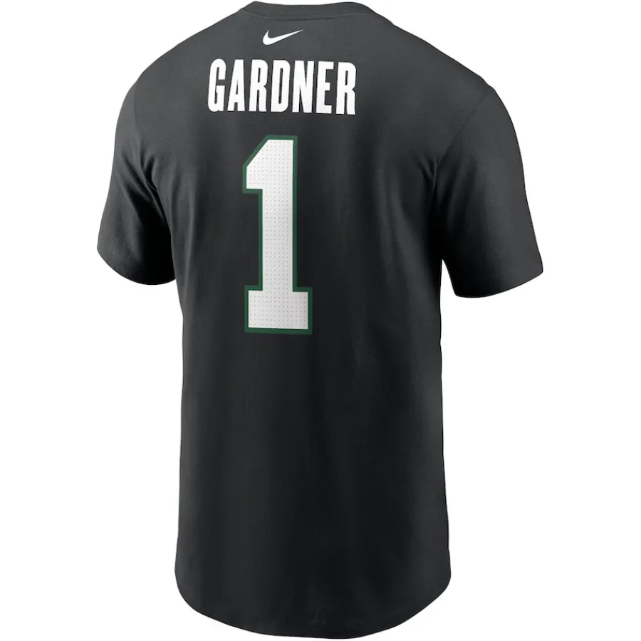 New York Jets T-Shirts | Men^Men's Nike Ahmad Sauce Gardner Black Name & Number T-Shirt