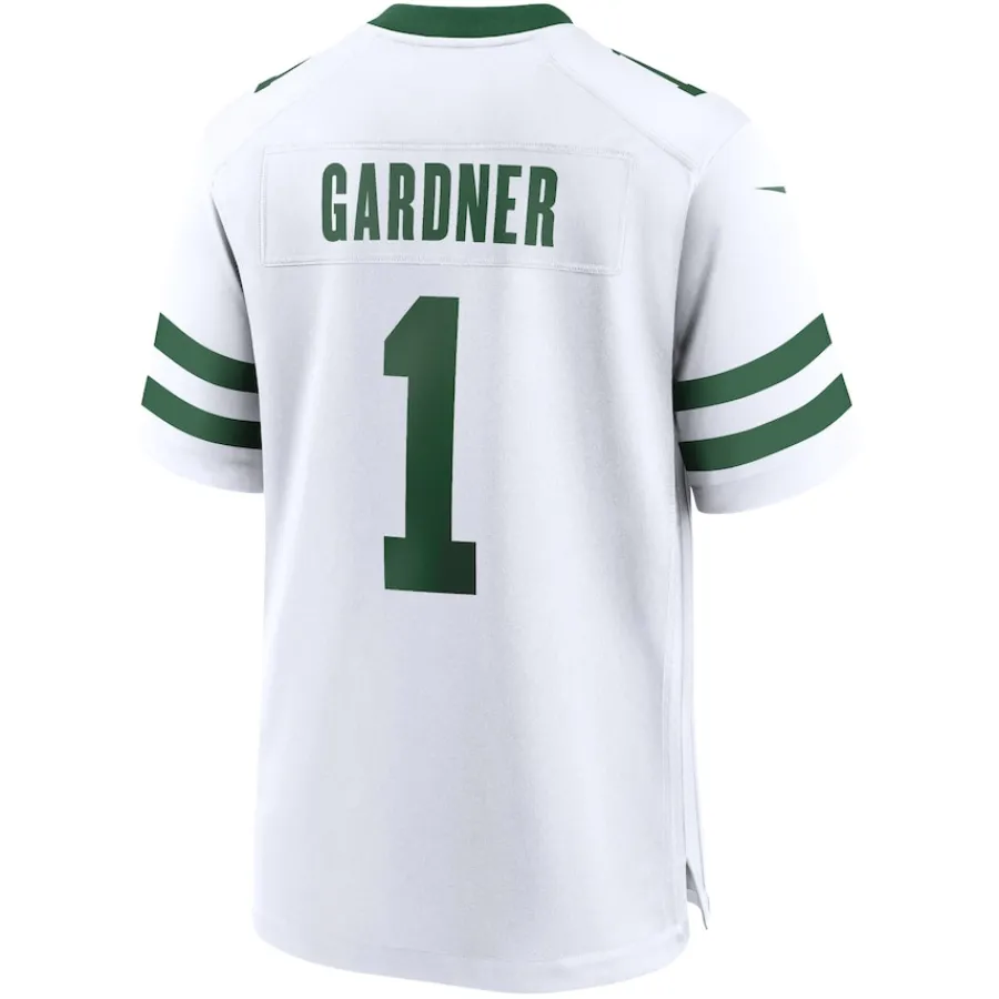 New York Jets Nike Game^Men's Nike Ahmad Sauce Gardner Legacy White Game Jersey