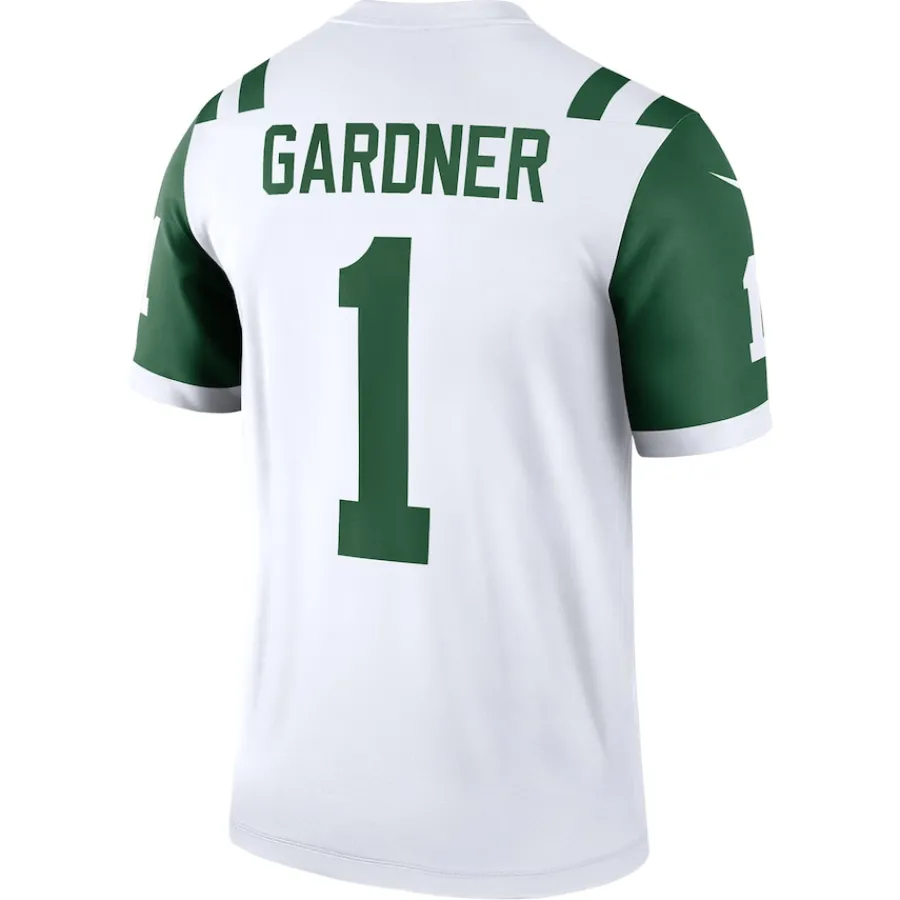 New York Jets Nike Legend^Men's Nike Ahmad Sauce Gardner White Alternate Legend Player Performance Top