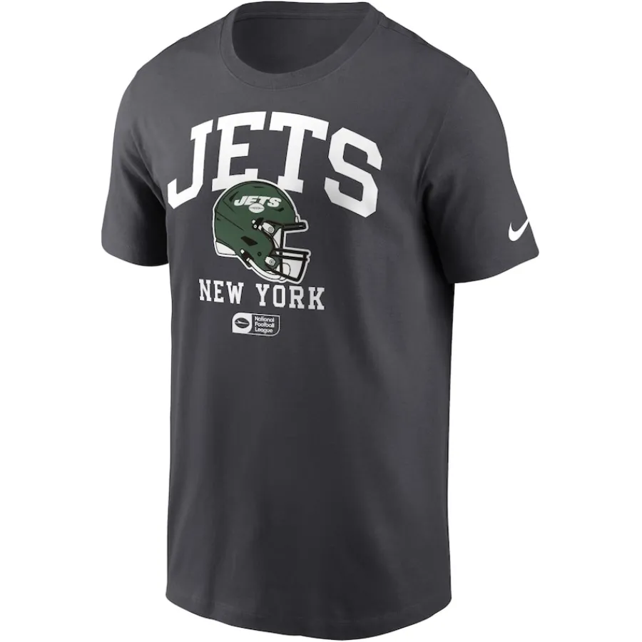 New York Jets T-Shirts | Men^Men's Nike Anthracite Helmet Essential T-Shirt