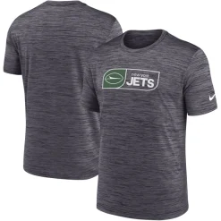 New York Jets Big & Tall^Men's Nike Black Big & Tall Velocity Jock Tag Performance T-Shirt