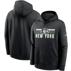 New York Jets Sweatshirts & Fleece | Men^Men's Nike Black Club Fleece Pullover Hoodie