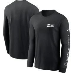 New York Jets T-Shirts | Men^Men's Nike Black All Out Long Sleeve T-Shirt