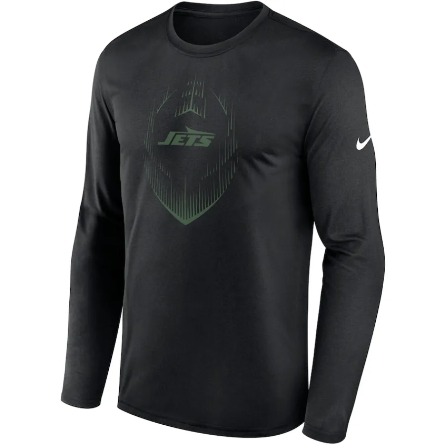New York Jets T-Shirts | Men^Men's Nike Black Legend Icon Long Sleeve T-Shirt