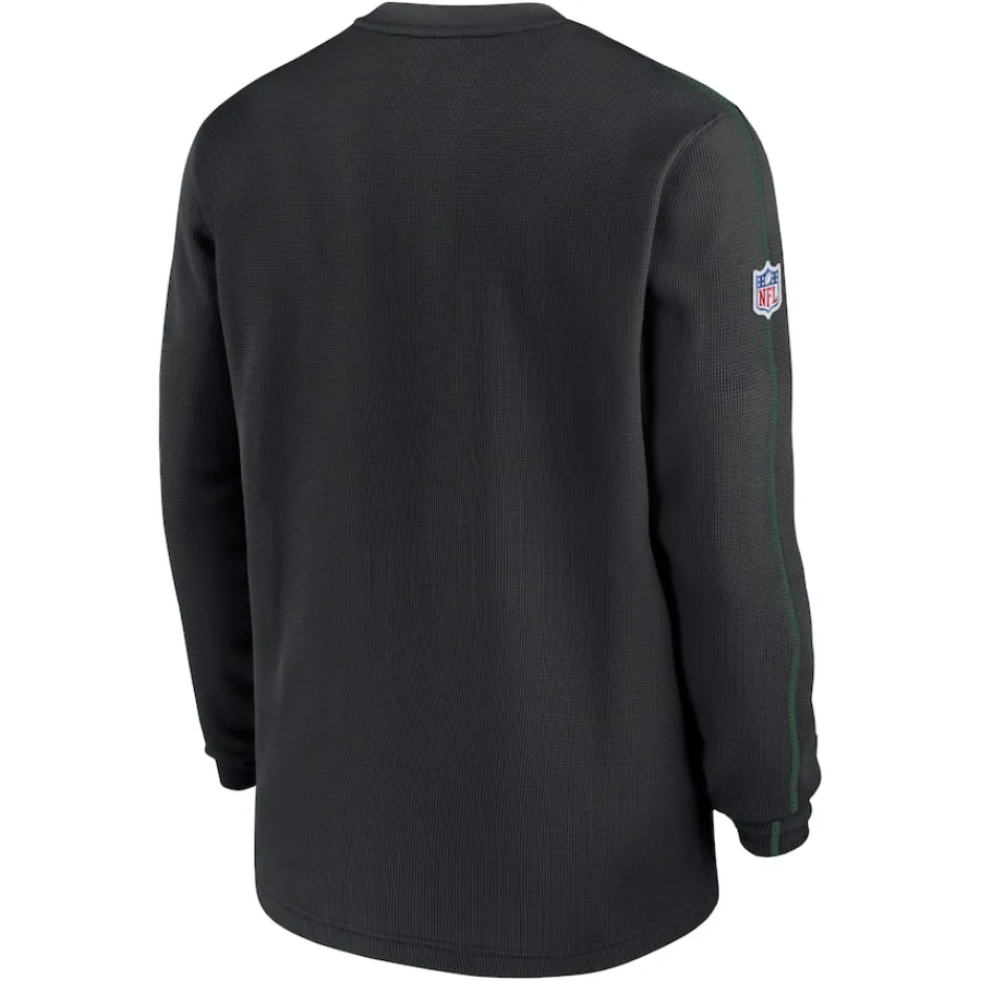 New York Jets T-Shirts | Men^Men's Nike Black 2024 Sideline Coaches Long Sleeve Top