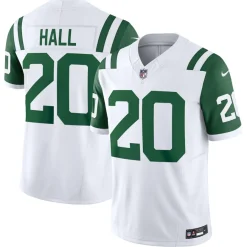 New York Jets Jerseys | Men^Men's Nike Breece Hall White Classic Alternate Vapor F.U.S.E. Limited Jersey