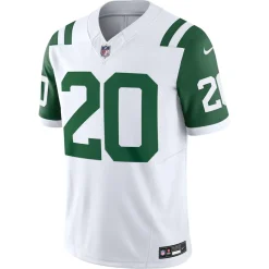 New York Jets Jerseys | Men^Men's Nike Breece Hall White Classic Alternate Vapor F.U.S.E. Limited Jersey