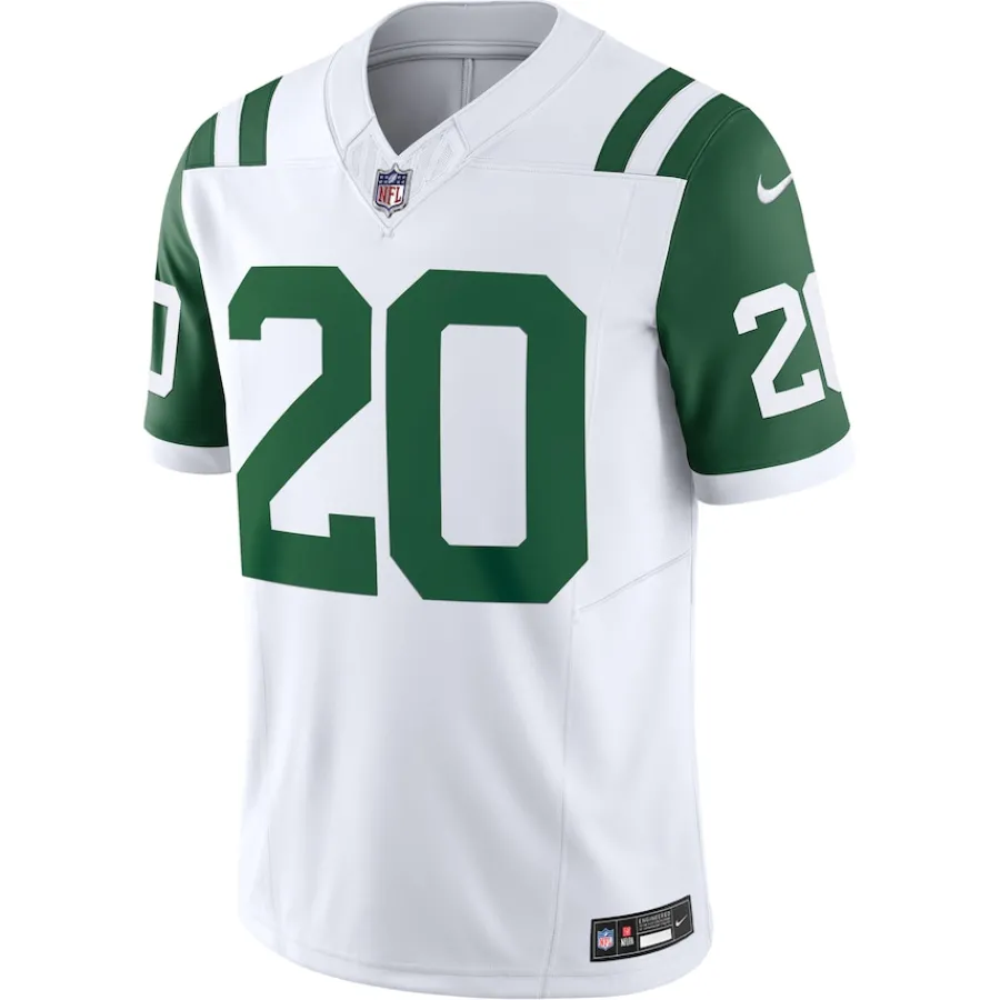 New York Jets Jerseys | Men^Men's Nike Breece Hall White Classic Alternate Vapor F.U.S.E. Limited Jersey