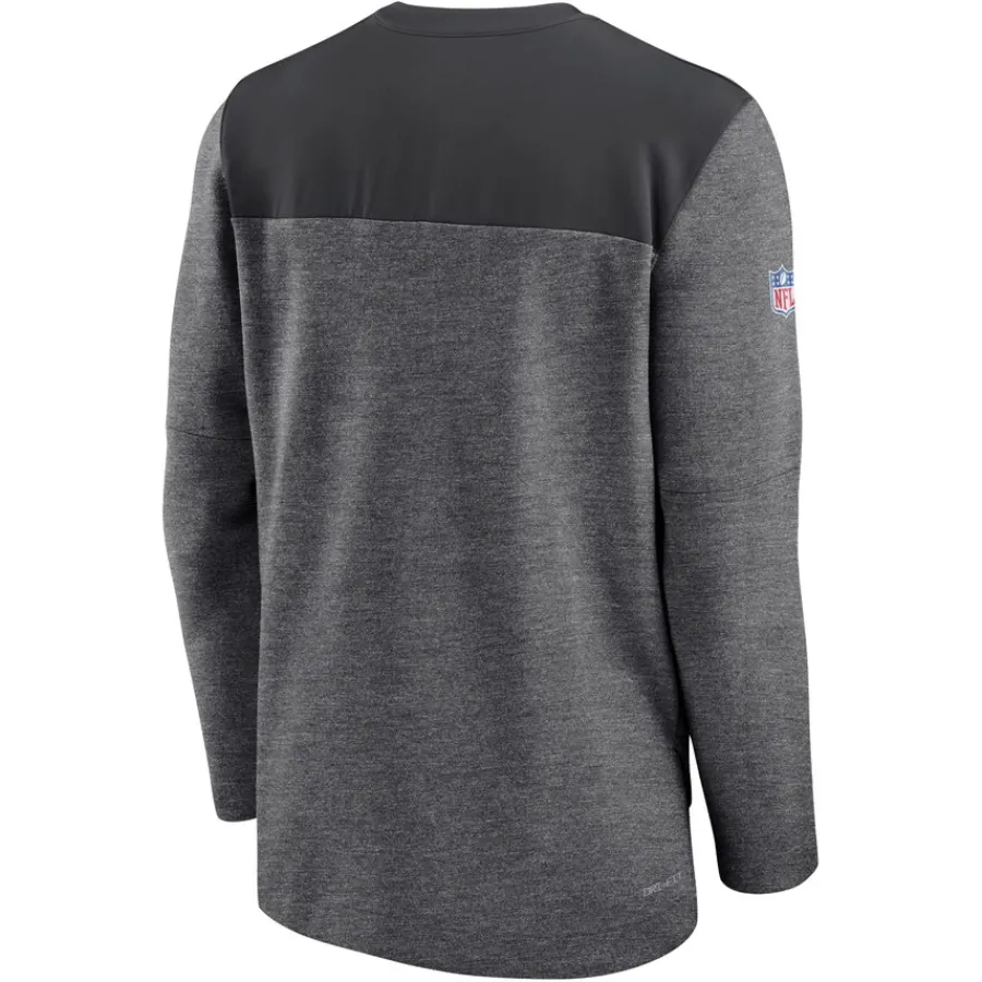 New York Jets Jackets | Sweatshirts & Fleece^Men's Nike Charcoal Sideline Lockup Performance Quarter-Zip Top