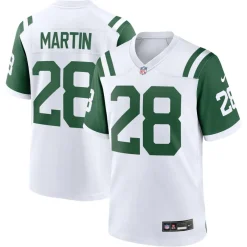 New York Jets Nike Game^Men's Nike Curtis Martin White Classic Alternate Retired Player Game Jersey
