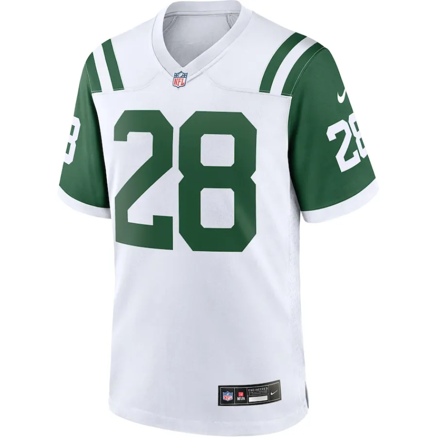 New York Jets Nike Game^Men's Nike Curtis Martin White Classic Alternate Retired Player Game Jersey