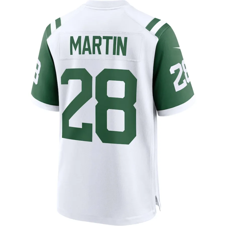 New York Jets Nike Game^Men's Nike Curtis Martin White Classic Alternate Retired Player Game Jersey