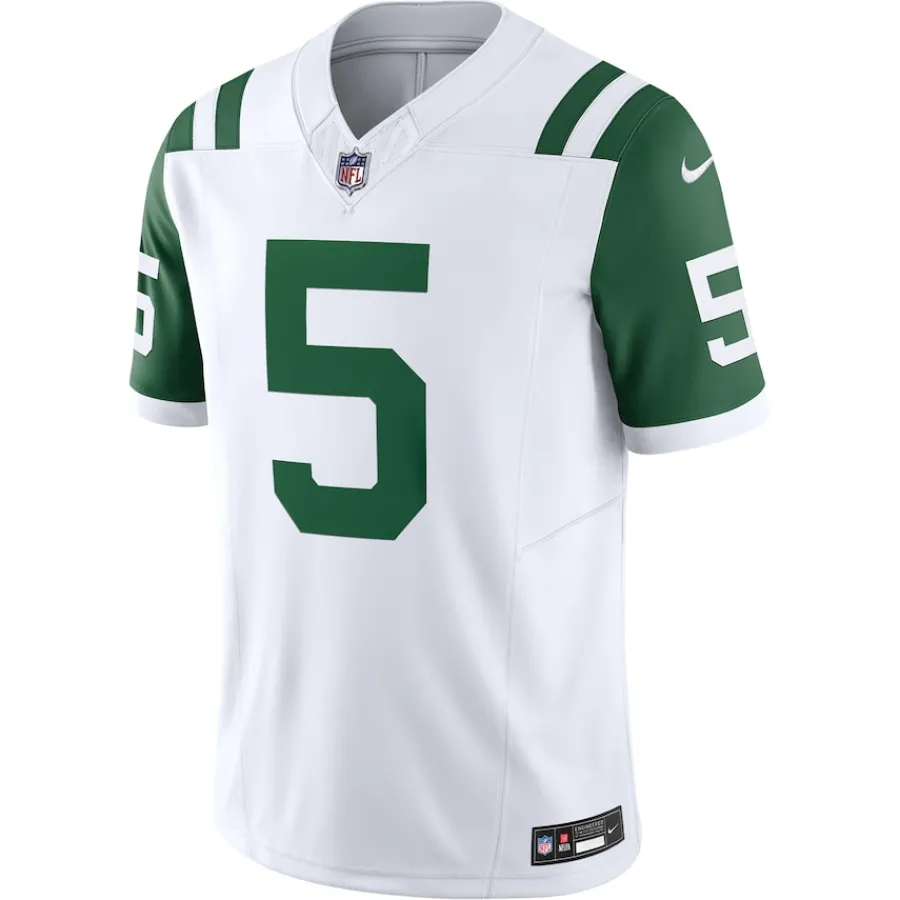 New York Jets Nike Limited^Men's Nike Garrett Wilson White Classic Alternate Vapor F.U.S.E. Limited Jersey