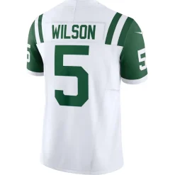 New York Jets Nike Limited^Men's Nike Garrett Wilson White Classic Alternate Vapor F.U.S.E. Limited Jersey