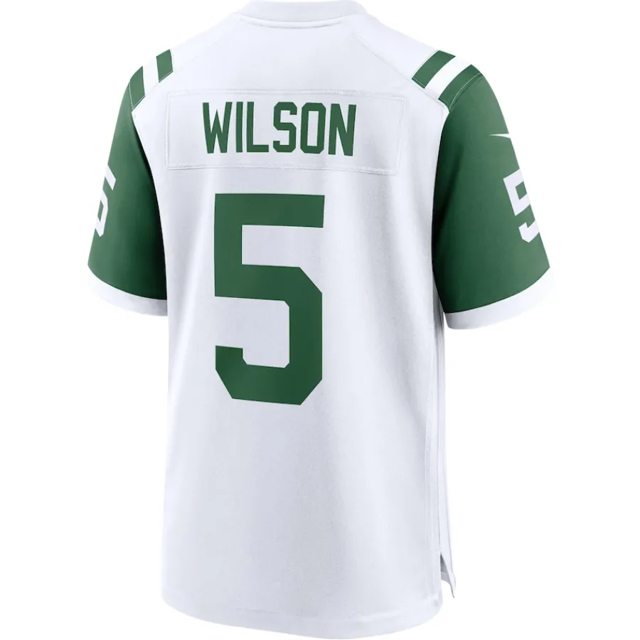 New York Jets Nike Game^Men's Nike Garrett Wilson White Classic Alternate Game Jersey