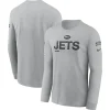 New York Jets T-Shirts | Men^Men's Nike Gray 2024 Salute To Service Long Sleeve T-Shirt