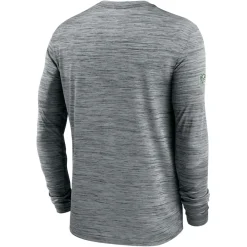 New York Jets T-Shirts | Men^Men's Nike Gray 2024 Sideline Velocity Performance Long Sleeve T-Shirt