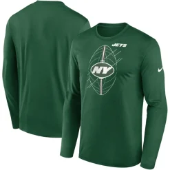 New York Jets Long Sleeved^Men's Nike Green Legend Icon Long Sleeve T-Shirt