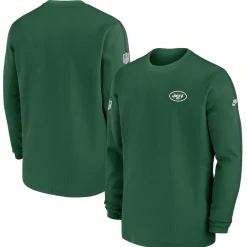 New York Jets T-Shirts | Men^Men's Nike Green Alternate Logo Coach Long Sleeve Top