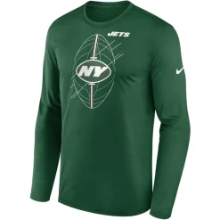 New York Jets Long Sleeved^Men's Nike Green Legend Icon Long Sleeve T-Shirt