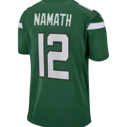 New York Jets Replica | Throwback^Men's Nike Joe Namath Gotham Green Game Retired Player Jersey