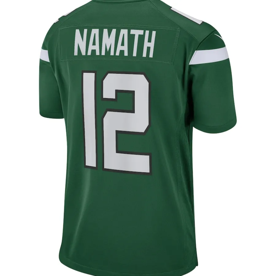 New York Jets Replica | Throwback^Men's Nike Joe Namath Gotham Green Game Retired Player Jersey