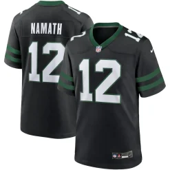 New York Jets Nike Game^Men's Nike Joe Namath Legacy Black Alternate Retired Player Game Jersey