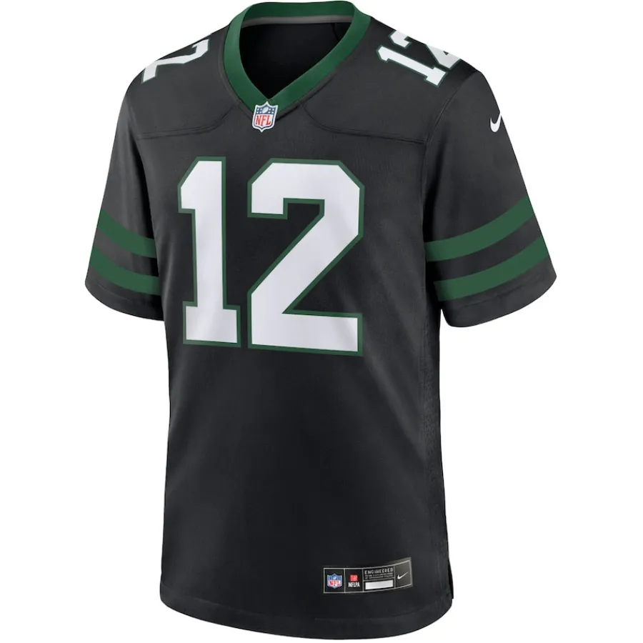 New York Jets Nike Game^Men's Nike Joe Namath Legacy Black Alternate Retired Player Game Jersey
