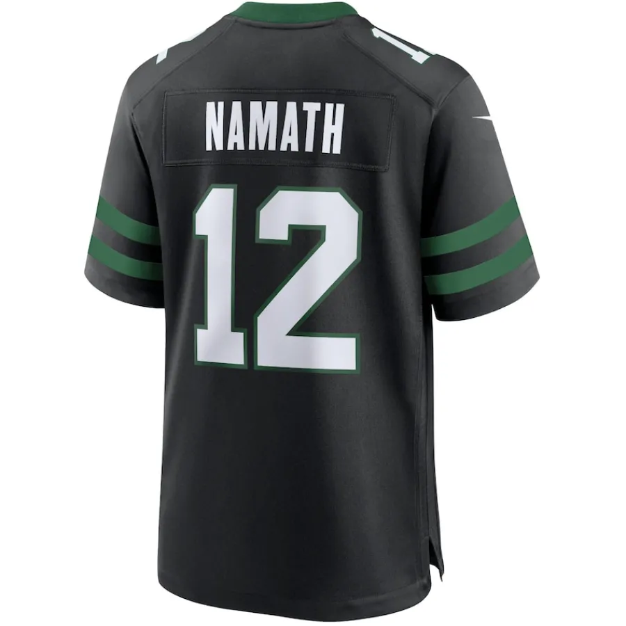New York Jets Nike Game^Men's Nike Joe Namath Legacy Black Alternate Retired Player Game Jersey