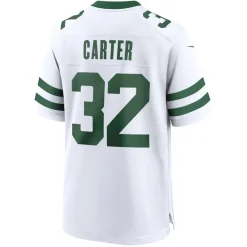 New York Jets Replica^Men's Nike Michael Carter Legacy White Game Jersey