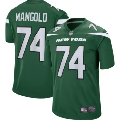 New York Jets Replica | Throwback^Men's Nike Nick Mangold Gotham Green Retired Player Jersey
