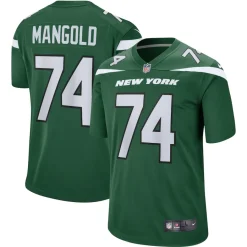 New York Jets Replica | Throwback^Men's Nike Nick Mangold Gotham Green Retired Player Jersey
