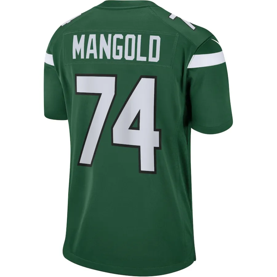 New York Jets Replica | Throwback^Men's Nike Nick Mangold Gotham Green Retired Player Jersey