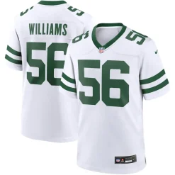 New York Jets Nike Game^Men's Nike Quincy Williams Legacy White Game Jersey