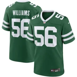 New York Jets Nike Game^Men's Nike Quincy Williams Legacy Green Game Player Jersey