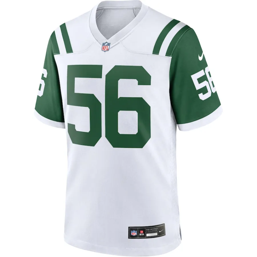 New York Jets Nike Game^Men's Nike Quincy Williams White Classic Alternate Player Game Jersey