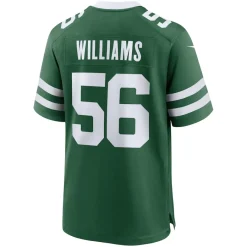 New York Jets Nike Game^Men's Nike Quincy Williams Legacy Green Game Player Jersey
