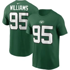 New York Jets T-Shirts | Men^Men's Nike Quinnen Williams Green Player Name & Number T-Shirt