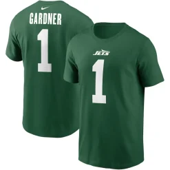 New York Jets T-Shirts | Men^Men's Nike Sauce Gardner Green Name & Number T-Shirt