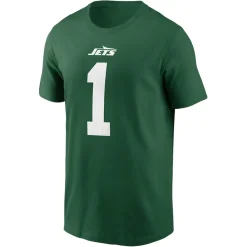 New York Jets T-Shirts | Men^Men's Nike Sauce Gardner Green Name & Number T-Shirt